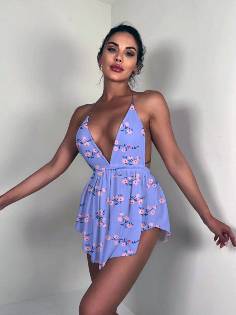 İp askılı kloş elbise