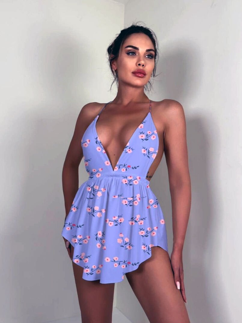 İp askılı kloş elbise