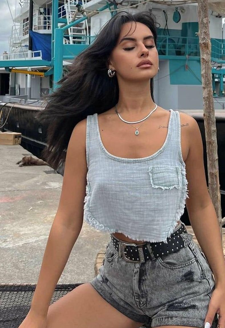 Püskül Yıkamalı Bluz Gri