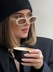 Egg Uovo Vintage Model Oval Güneş Gözlüğü