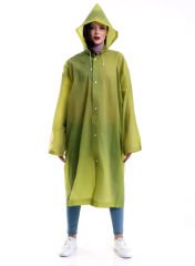 Unisex Kapüşonlu Çıtçıtlı Yağmurluk Yeşil