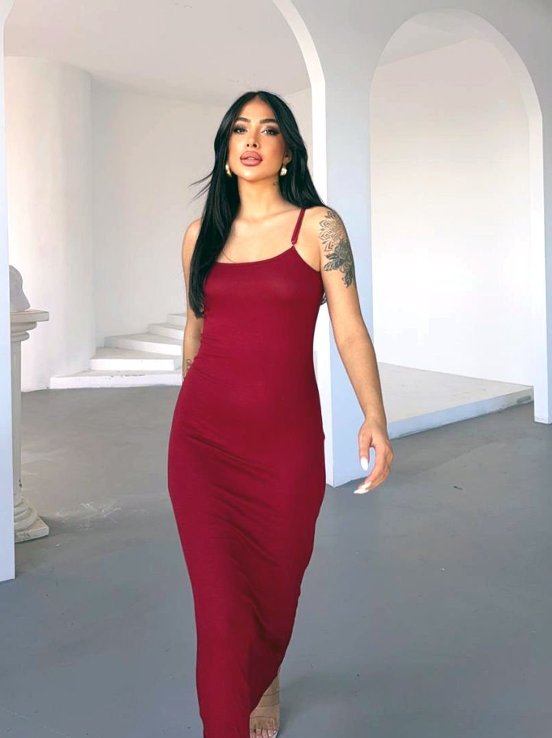 Ayarlahabilir Asmılı Elbise Kiremit