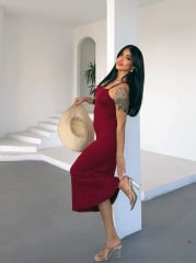 Ayarlahabilir Asmılı Elbise Kiremit