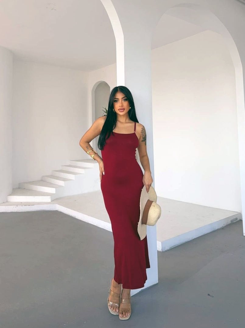 Ayarlahabilir Asmılı Elbise Kiremit