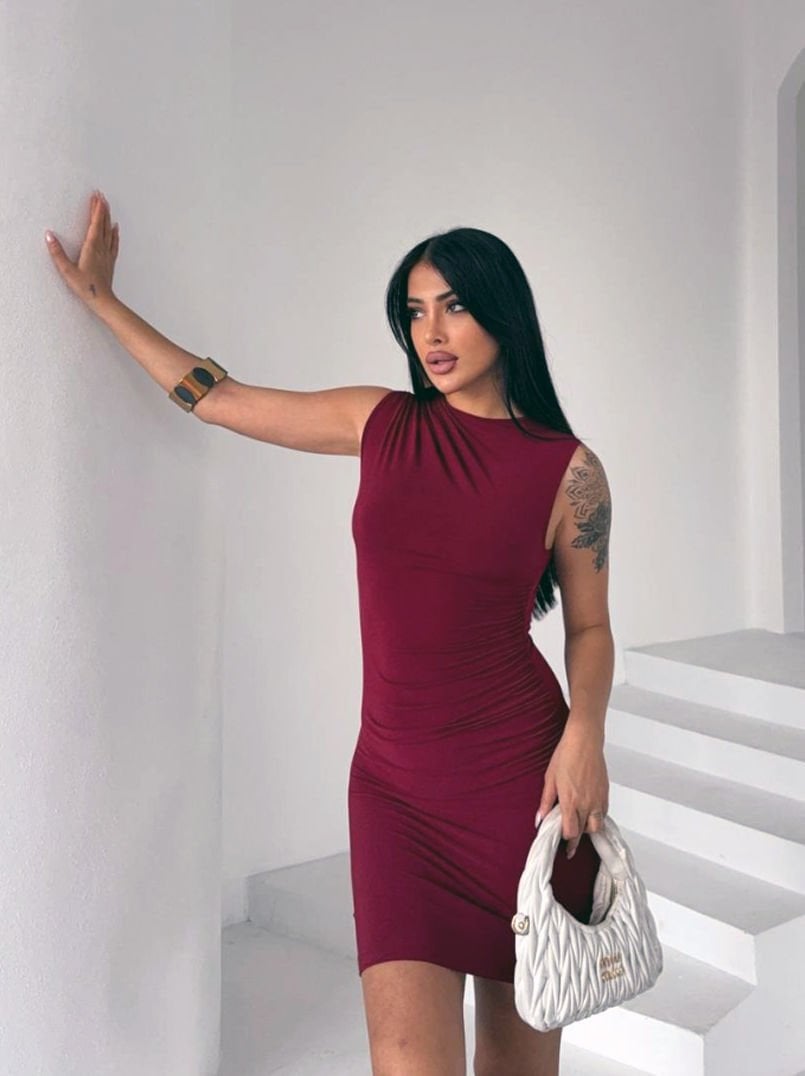 Sendy Kolsuz Elbise Kiremit