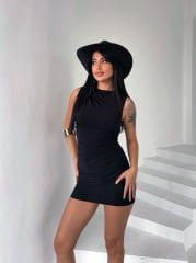 Sendy Kolsuz Elbise Siyah