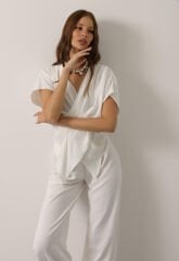 Asimetrik Kesim Takım - Beyaz