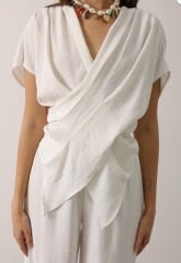 Asimetrik Kesim Takım - Beyaz