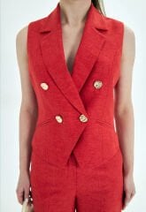 Yelekli takım Kırmızı