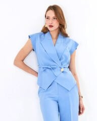 Belden Bağlama Yelekli Takım Mavi