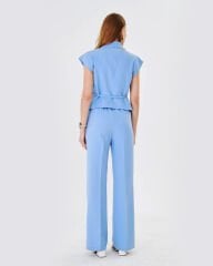 Belden Bağlama Yelekli Takım Mavi