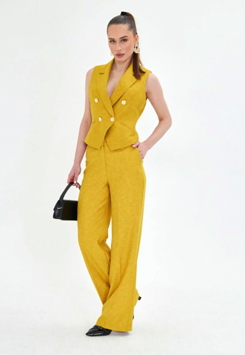 Yelekli takım Sarı