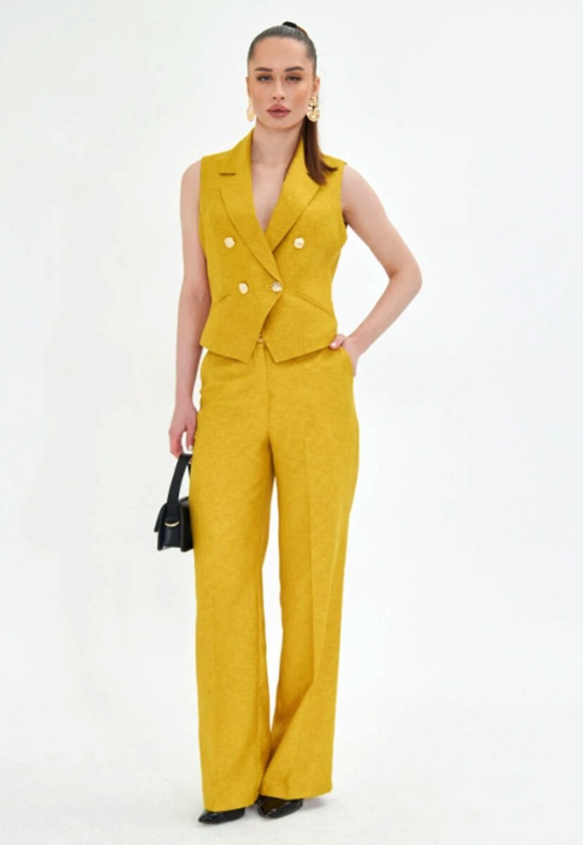 Yelekli takım Sarı